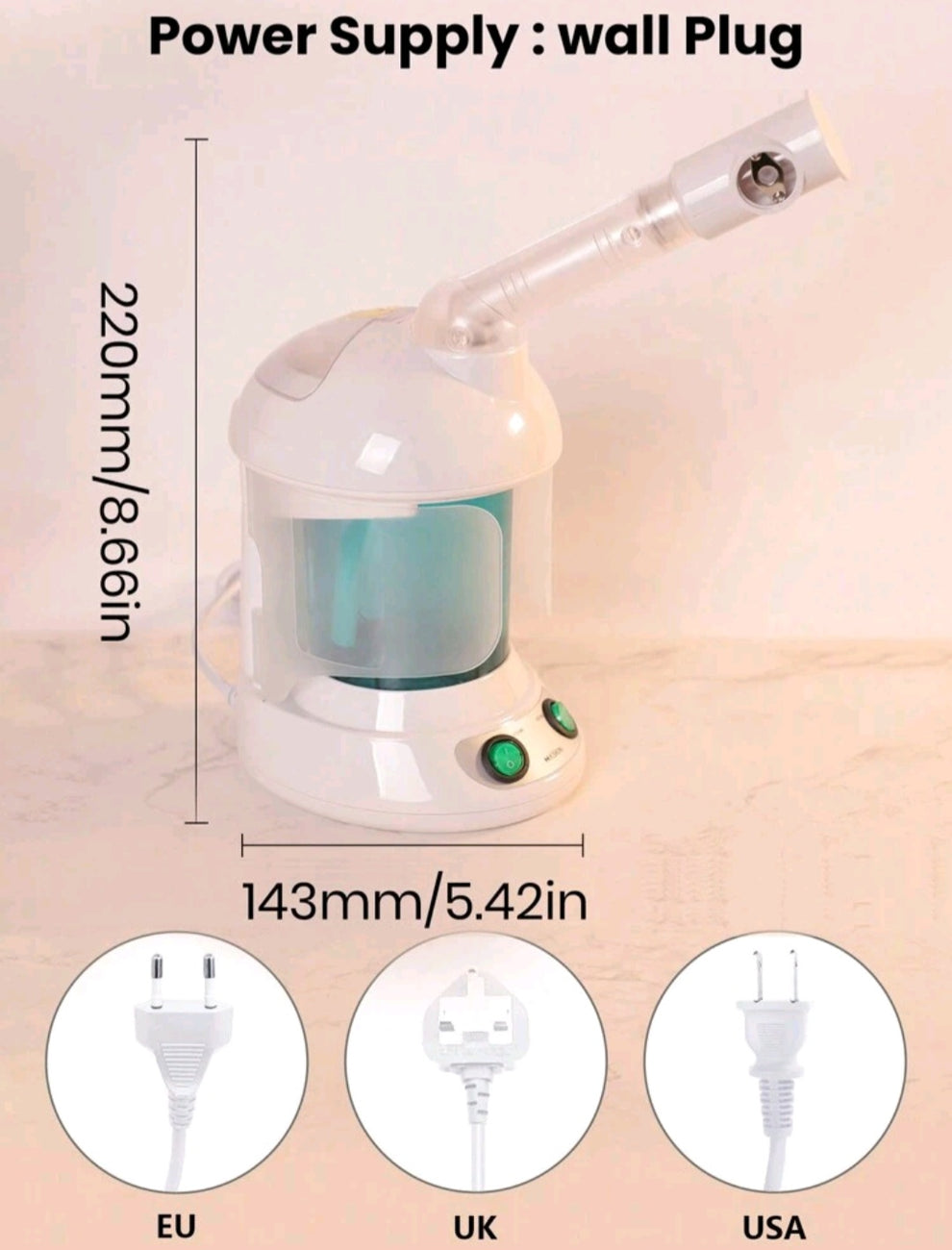 Facial Steamer for Home Spa – Deep Cleansing & Hydrating Steam