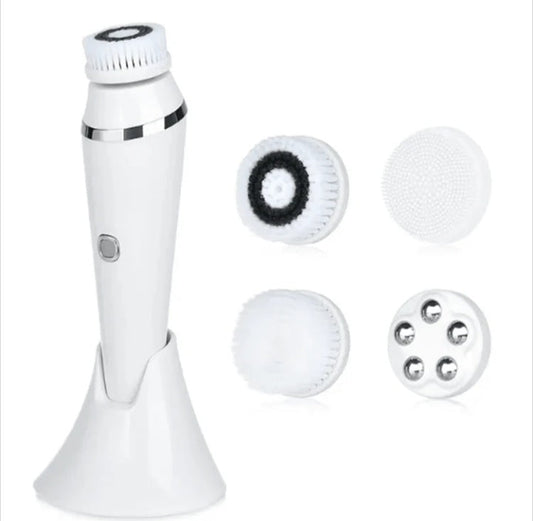 4-in-1 Rechargeable Facial Cleansing & Massaging Brush – Deep Clean & Glow